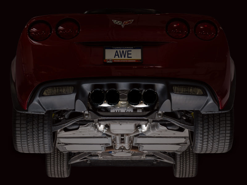 AWE Tuning 05-07 C6 Chevrolet Corvette 6.0L Track Edition Axle-Back Exhaust w/ Diamond Black Tips AWE Tuning Axle Back