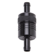 Edelbrock Fuel Filter Aluminum 3In X 01/ 1/8In 3/8In Inlet/Outlet Black Edelbrock Fuel Filters