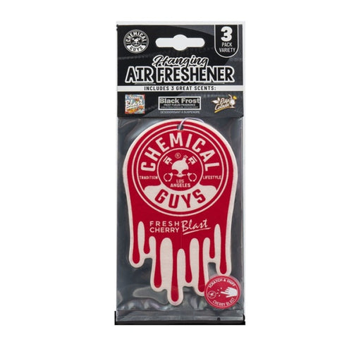 Chemical Guys Hanging Air Freshener 3-Pack Variety - Black Frost, Cherry Blast, Pina Colada Chemical Guys Surface Cleaners