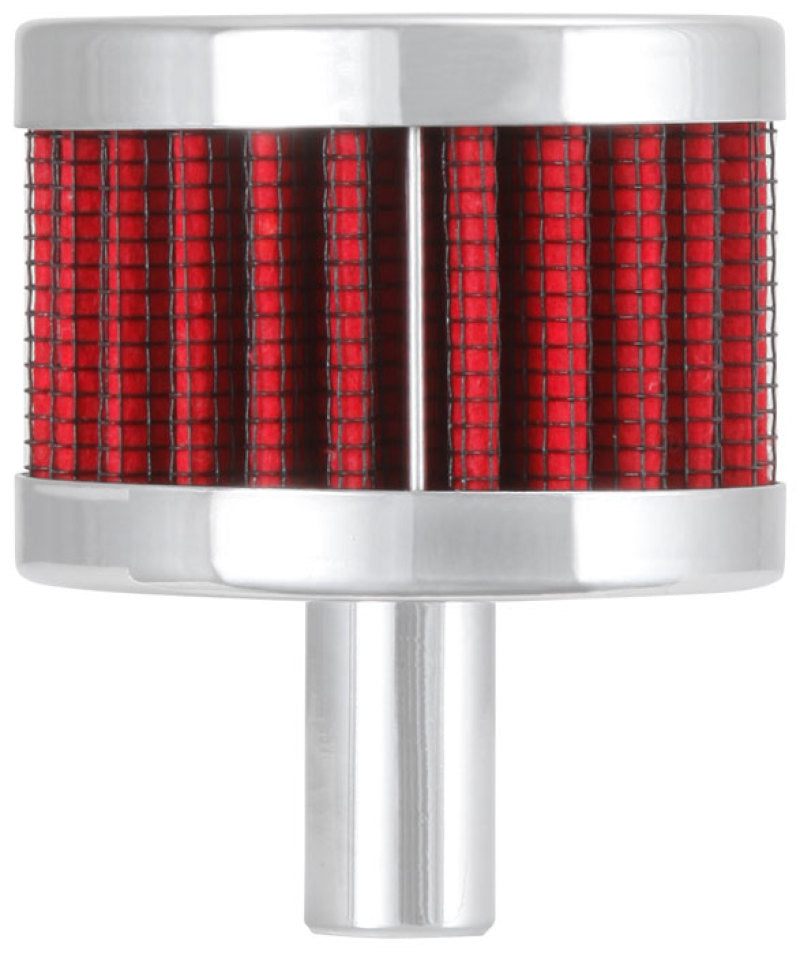 K&N Steel Base Chrome Top Crankcase Vent Filter 1/2in. Vent / 2in. OD / 1-1/2in. Height K&N Engineering Air Filters - Universal Fit