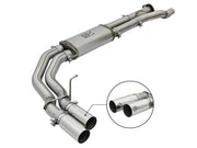 aFe POWER Rebel Series 3in 409 SS Cat Back Exhaust w/ Polished Tips 17 Ford F-150 Raptor V6-3.5L aFe Catback