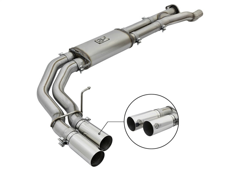aFe POWER Rebel Series 3in 409 SS Cat Back Exhaust w/ Polished Tips 17 Ford F-150 Raptor V6-3.5L aFe Catback