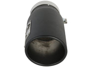aFe Power Diesel Exhaust Tip Black- 4 in In x 5 out X 12 in Long Bolt On (Right) aFe Catback