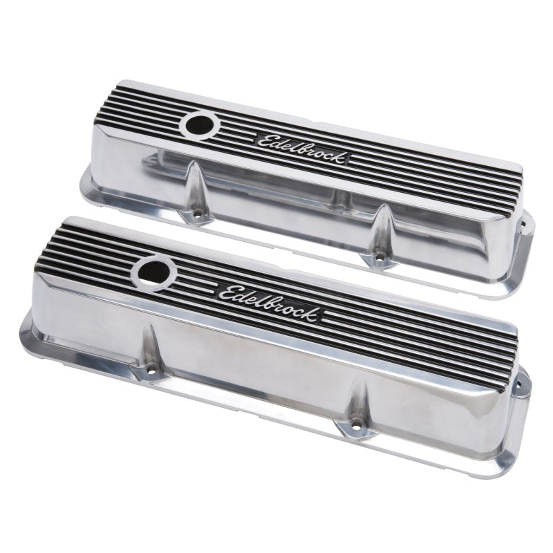 Edelbrock Valve Covers Elite II Ford FE 1958-76 Polished Edelbrock Valve Covers