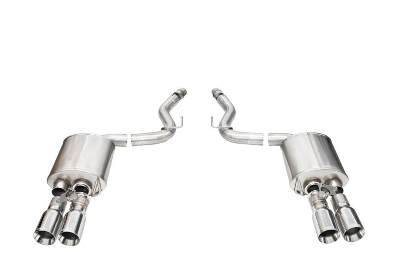 Corsa 2024+ Ford Mustang V8 5.0L 3in Axle-Back Exhaust System w/ Twin 4in Polished Straight Tips CORSA Performance Axle Back