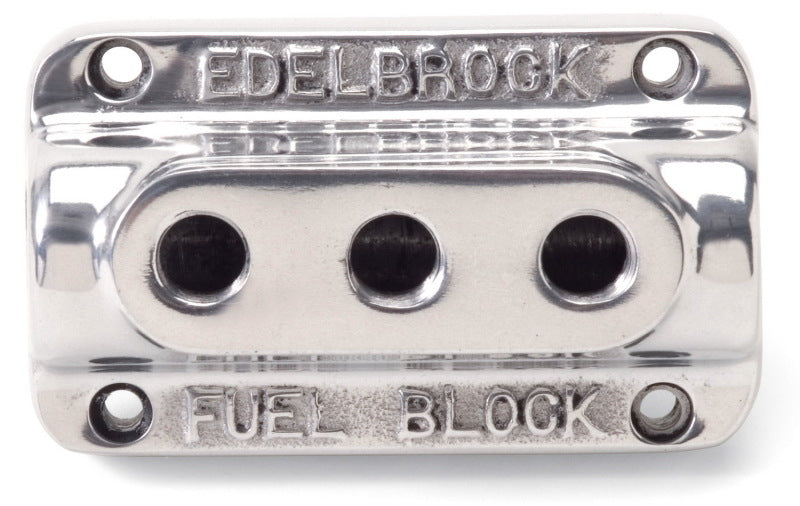 Edelbrock Fuel Block Triple Polished Edelbrock Carburetor Rebuild Components