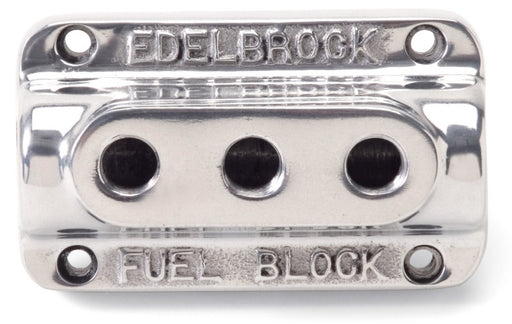 Edelbrock Fuel Block Triple Polished Edelbrock Carburetor Rebuild Components