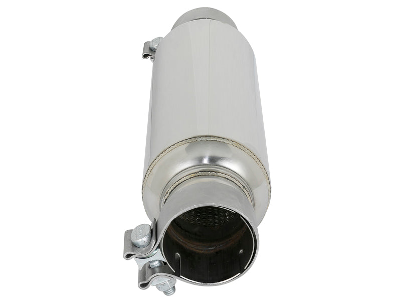 aFe MACH Force-Xp Resonator 2-1/2 IN Inlet/Outlet x 4 IN Dia. x 12 IN Body x 15 IN Overall Length aFe Resonators