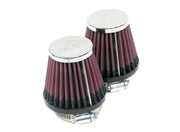 K&N Universal Chrome Filter 2.25in Flange / 3.5in Base / 2in Top / 4in Height - 2 Per Box K&N Engineering Air Filters - Universal Fit