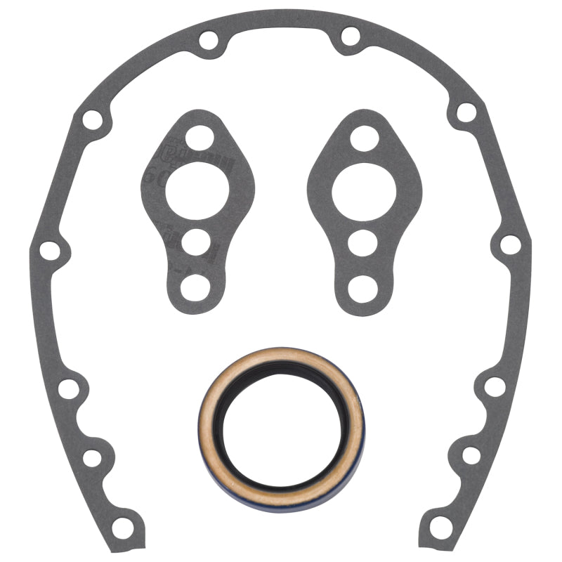 Edelbrock SBC Timing Cover Gasket And Oil Seal Kit Edelbrock Gasket Kits