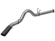 aFe Large Bore-HD 5in DPF Back 409 SS Exhaust System w/Black Tip 2017 Ford Diesel Trucks V8 6.7L(td) aFe DPF Back