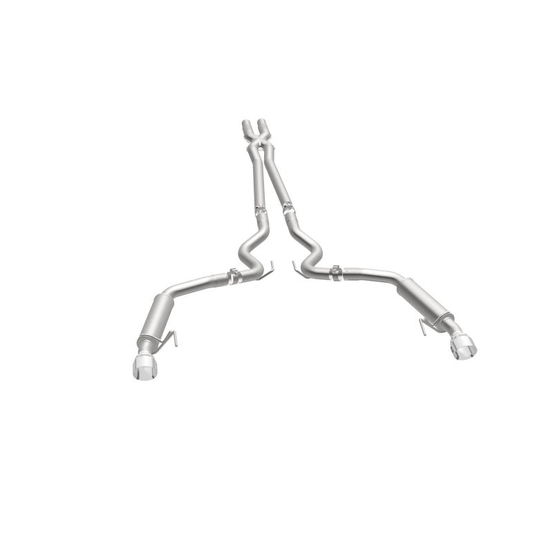 MagnaFlow Cat Back, SS, 2.5in, Competition, Dual Split Polished 4.5in Tips 2015 Ford Mustang V6 3.7L Magnaflow Catback