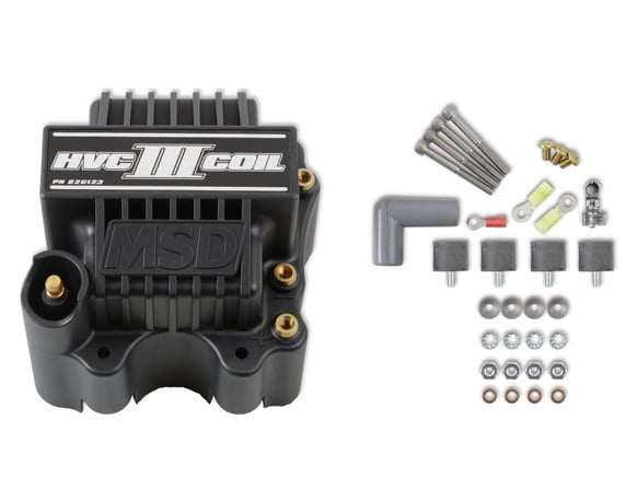 MSD Ignition Coil - HVC-3 Series - Black 826123 MSD Autoparts
