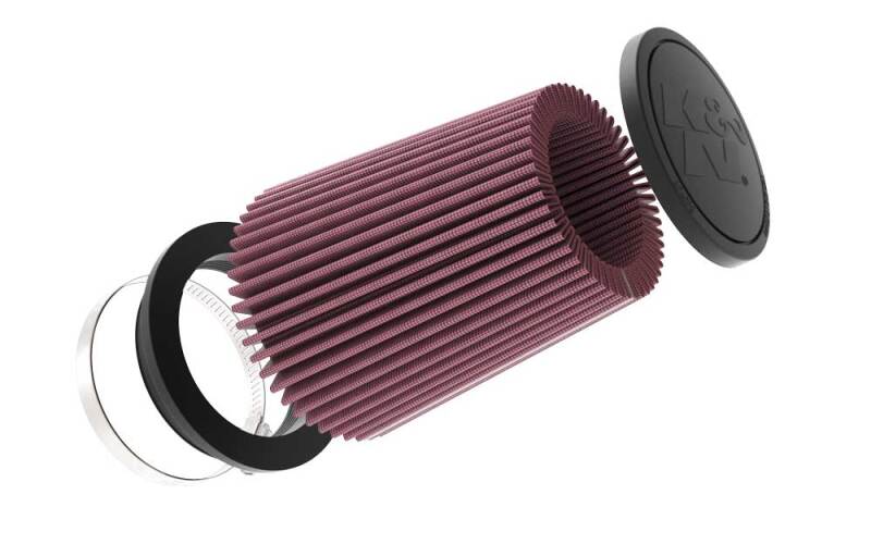 K&N Universal 4in Flange x 5-3/8in Base x 4in Height High flow Air Filter K&N Engineering Air Filters - Universal Fit