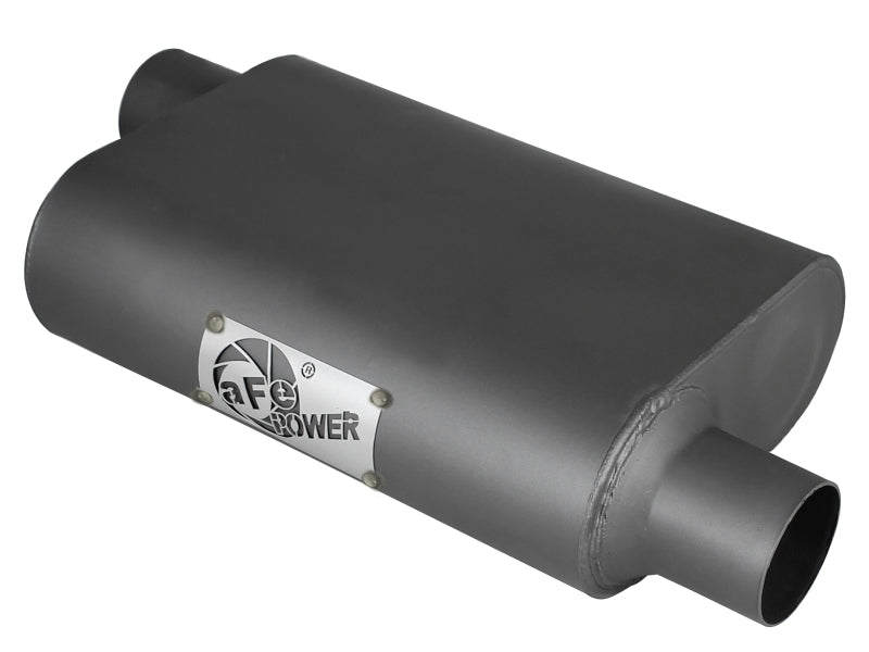 aFe Scorpion Replacement Alum Steel Muffler 2-1/2in In/Out Baffled Offset/Offset 13inL x10inW x4inH aFe Catback