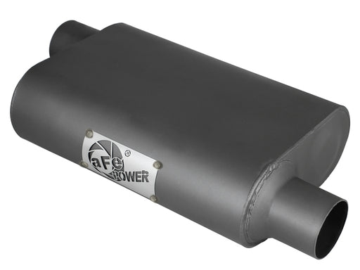 aFe Scorpion Replacement Alum Steel Muffler 2-1/2in In/Out Baffled Offset/Offset 13inL x10inW x4inH aFe Catback