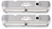 Edelbrock Valve Cover Classic Series Chrysler La 318-340-360 CI V8 Polshed Edelbrock Valve Covers