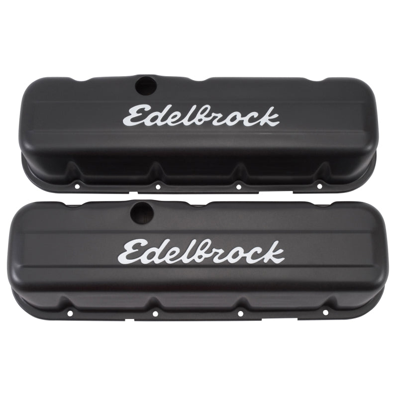 Edelbrock Valve Cover Signature Series Chevrolet 1965 and Later 396-502 V8 Tall Black Edelbrock Valve Covers