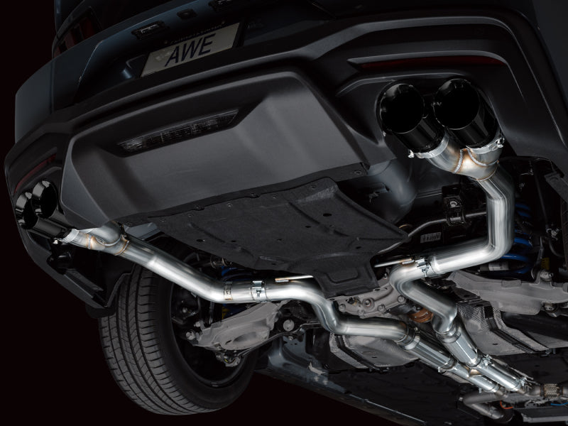 AWE 2024 Ford Mustang GT Fastback S650 RWD Track Edition Cat-Back Exhaust w/ Quad Diamond Black Tips AWE Tuning Catback