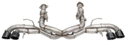 Corsa 20-25 Corvette C8 3in Xtreme Cat-Back Exhaust 4.5in Blk Quad Tips - Integrates stock AFM Valve CORSA Performance Catback