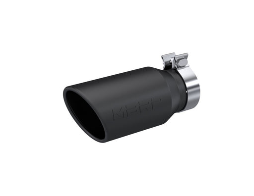 MBRP Universal Tip 4.5in OD / 3.2in Inlet / 10in Length / Angled Cut Rolled End - Black MBRP Tips