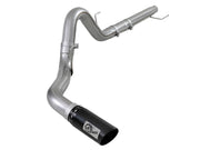 aFe Large Bore-HD 4in 409 SS DPF-Back Exh 18-19 Ford F-150 V6-3.0L (td) w/ Black Tip aFe DPF Back