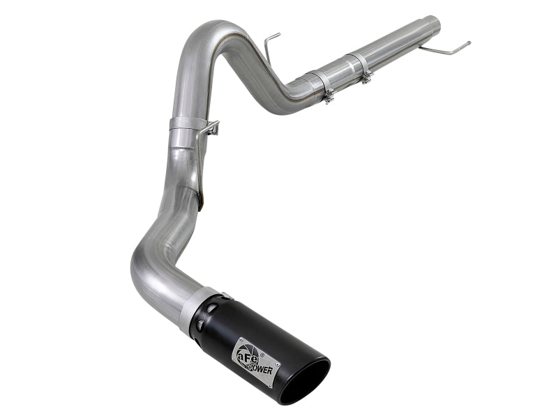 aFe Large Bore-HD 4in 409 SS DPF-Back Exh 18-19 Ford F-150 V6-3.0L (td) w/ Black Tip aFe DPF Back