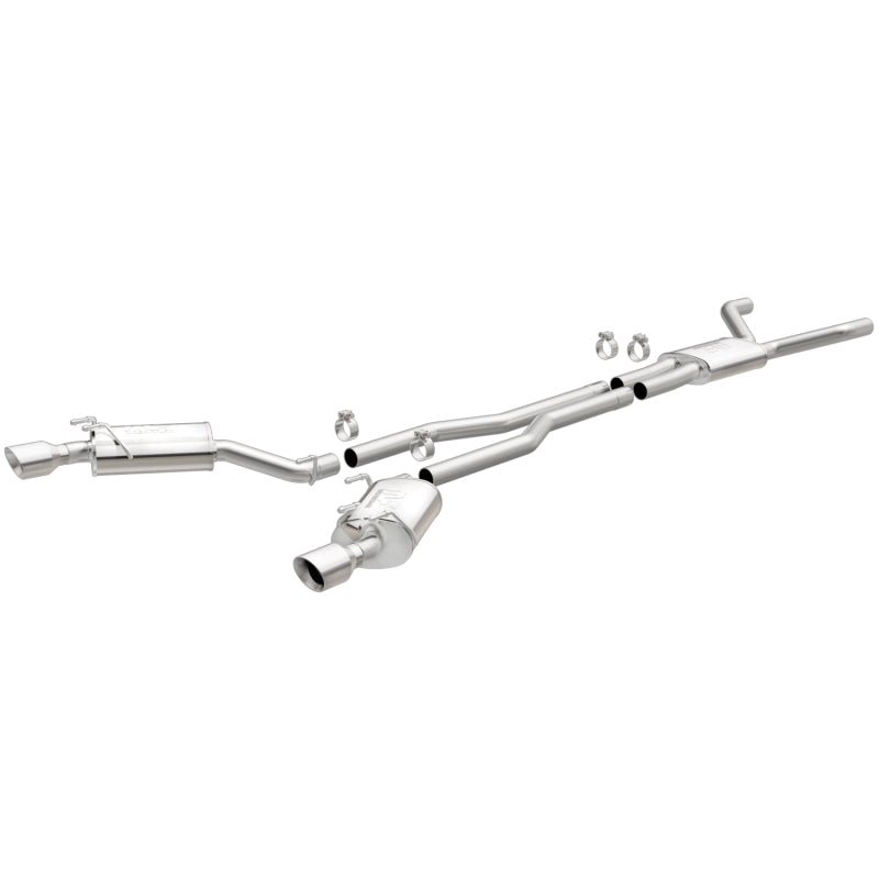 MagnaFlow Cat-Back Stainless Dual Split Rear Exit 4in Polished Tips 11-15 Chevy Camaro 3.6L V6 Magnaflow Catback