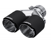MBRP 3in ID / Dual 4in OD Out Staggered L 9.87in / R 9.37in Dual Wall Carbon Fiber Univ Exhaust Tip MBRP Tips