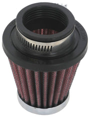 K&N Universal Round Tapered Chrome Filter 1.563in Flange ID x 3in Base OD x 2in Top OD x 3in H K&N Engineering Air Filters - Universal Fit