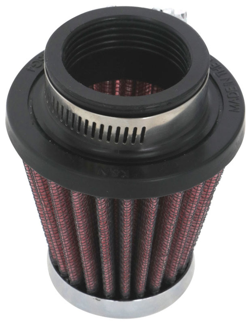 K&N Universal Round Tapered Chrome Filter 1.563in Flange ID x 3in Base OD x 2in Top OD x 3in H K&N Engineering Air Filters - Universal Fit