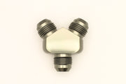 DeatschWerks 8AN Male Flare + 8AN Male Flare To 8AN Male Flare Y-Block Fitting DeatschWerks Distribution Blocks