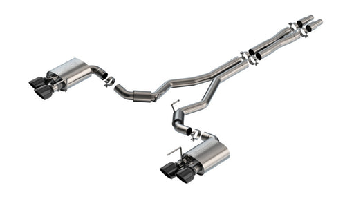 Borla 2024 Ford Mustang Dark Horse 5.0L V8 w/Active Exhaust S-Type Cat-Back Exhaust System - BC Tips Borla Catback