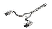 Borla 2024 Ford Mustang GT 5.0L V8 w/ Active Exhaust S-Type Cat-Back Exhaust System - Black Chrome Borla Catback