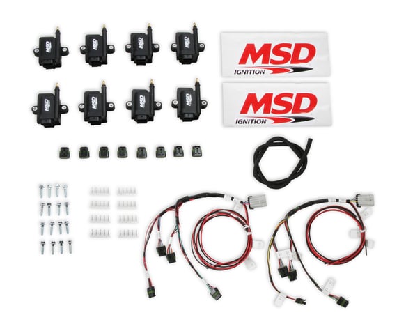 MSD Ignition Coil - Smart - Big Wire Kit - Black 82893-KIT MSD Autoparts