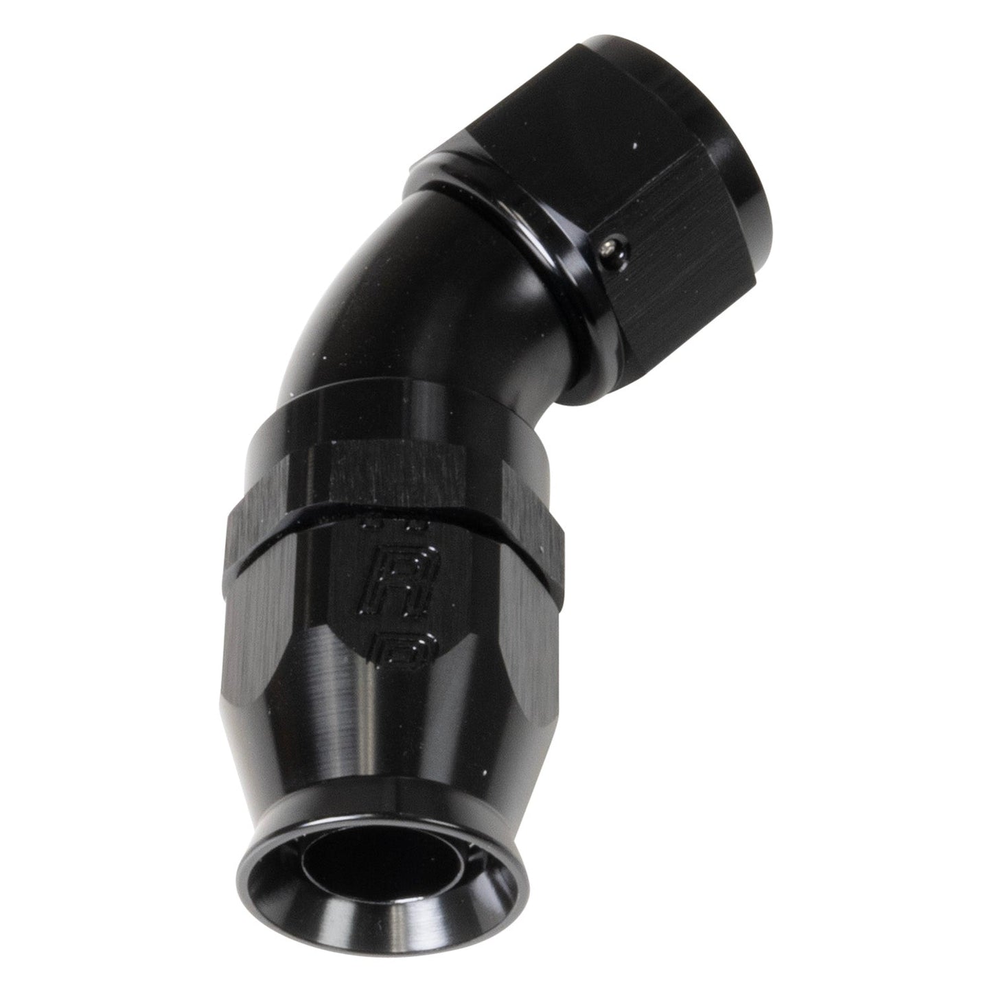 8 AN Pro PTFE 45 Degree Swivel Hose End With Black Finish RUSSELL Autoparts