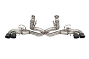Corsa 2020-2025 Corvette C8 3in Valved Cat-Back 4.5in Blk Quad Tips - Fits Factory NPP Exhaust w/AFM CORSA Performance Catback