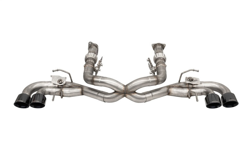 Corsa 2020-2025 Corvette C8 3in Valved Cat-Back 4.5in Blk Quad Tips - Fits Factory NPP Exhaust w/AFM CORSA Performance Catback