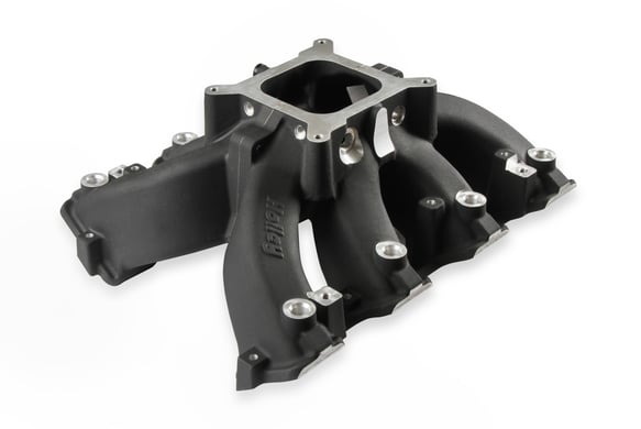 Holley Single Plane EFI Split-Design Race Intake Manifold- GM LS1/LS2/LS6-Black 300-255BK HOLLEY Autoparts