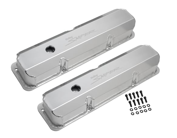 Sniper Valve Cover - Fabricated Aluminum - Ford FE - Tall - Natural Anodized 890001 HOLLEY Autoparts