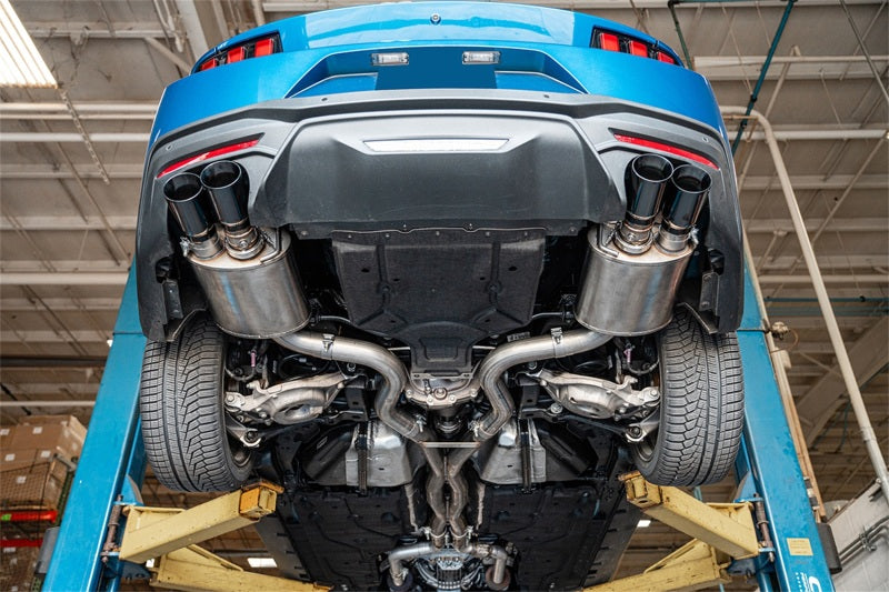 Corsa 2024-2025 Ford Mustang V8 5.0L 3in Axle-Back Exhaust System w/ Twin 4in Black Straight Tips CORSA Performance Axle Back