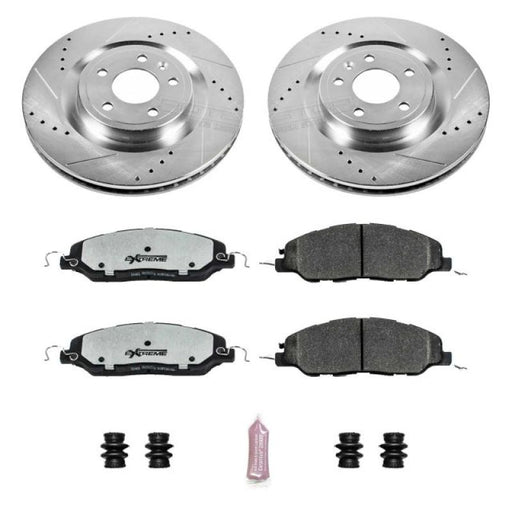 Power Stop 11-14 Ford Mustang Front Z26 Street Warrior Brake Kit PowerStop Brake Kits - Performance D&S
