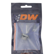 DeatschWerks 8AN ORB Male Plug Fitting with 1/8in NPT Gauge Port - Anodized DW Titanium DeatschWerks Fittings