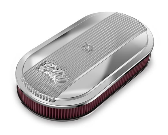 Holley Vintage Series Oval Air Cleaner - Polished 120-401 HOLLEY Autoparts