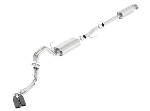 Borla 15-17 Ford F-150 2.7/3.5L V6 / 5.0 V8 2/4WD Black Chrome Angle-Cut Side Exit Catback Exhaust Borla Catback