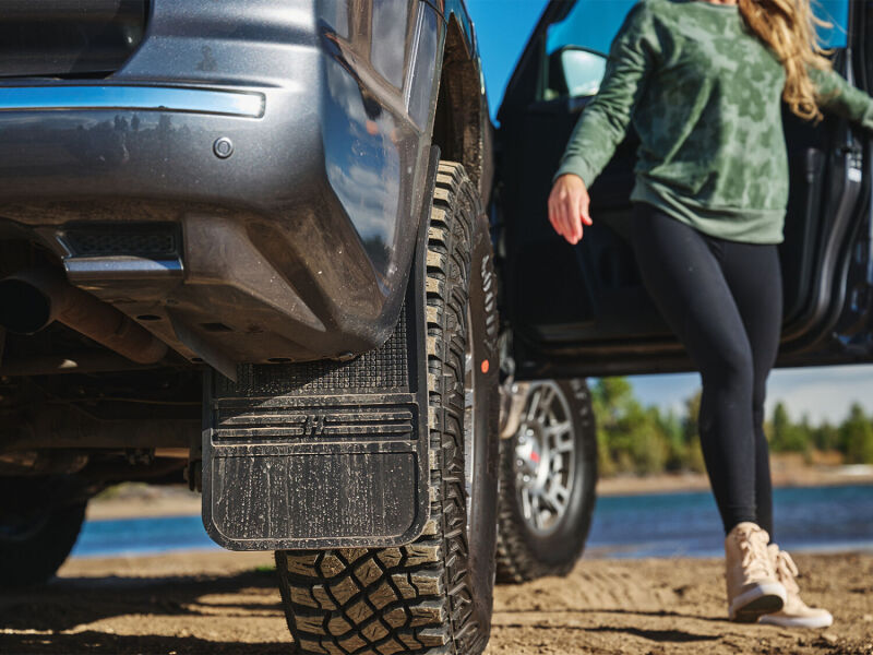 Husky Liners Universal 12in Wide Black Rubber Front Mud Flaps w/ Weight Husky Liners Mud Flaps