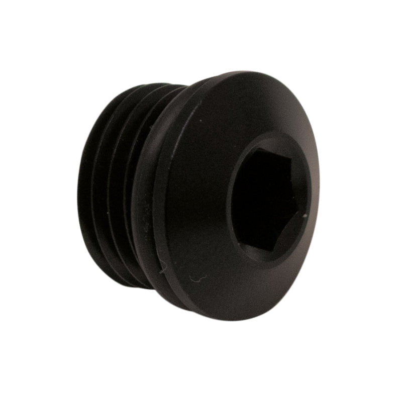 DeatschWerks 6AN ORB Male Plug Low Profile Internal Allen/Hex (Incl O-Ring) - Anodized Matte Black DeatschWerks Fitting Caps