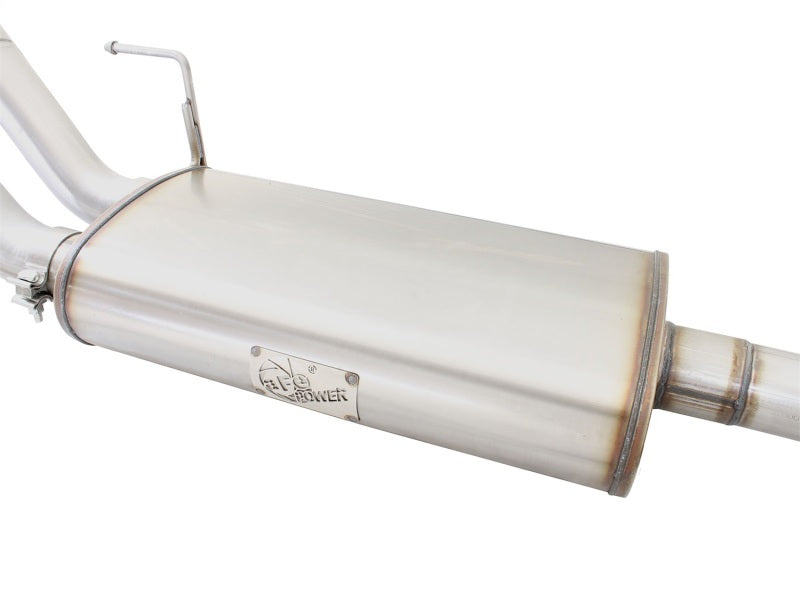 aFe MACHForce XP Exhaust 3in SS Dual Side Ext CB w/ Polished Tips 2015 Ford F150 5.0L V8 CC/SB EC/LB aFe Catback
