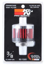 K&N Clamp On Rubber Base Crankcase Vent Filter 0.375in Flange ID x 2in OD x 1.5in Height K&N Engineering Air Filters - Universal Fit