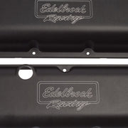 Edelbrock Valve Cover Victor Series Chevrolet 1965 and Later 396-502 V8 Low Black Edelbrock Valve Covers